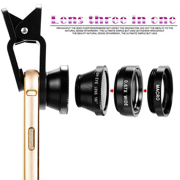 3 in 1 Mobile Phone Lens - BlueBox Gadgets